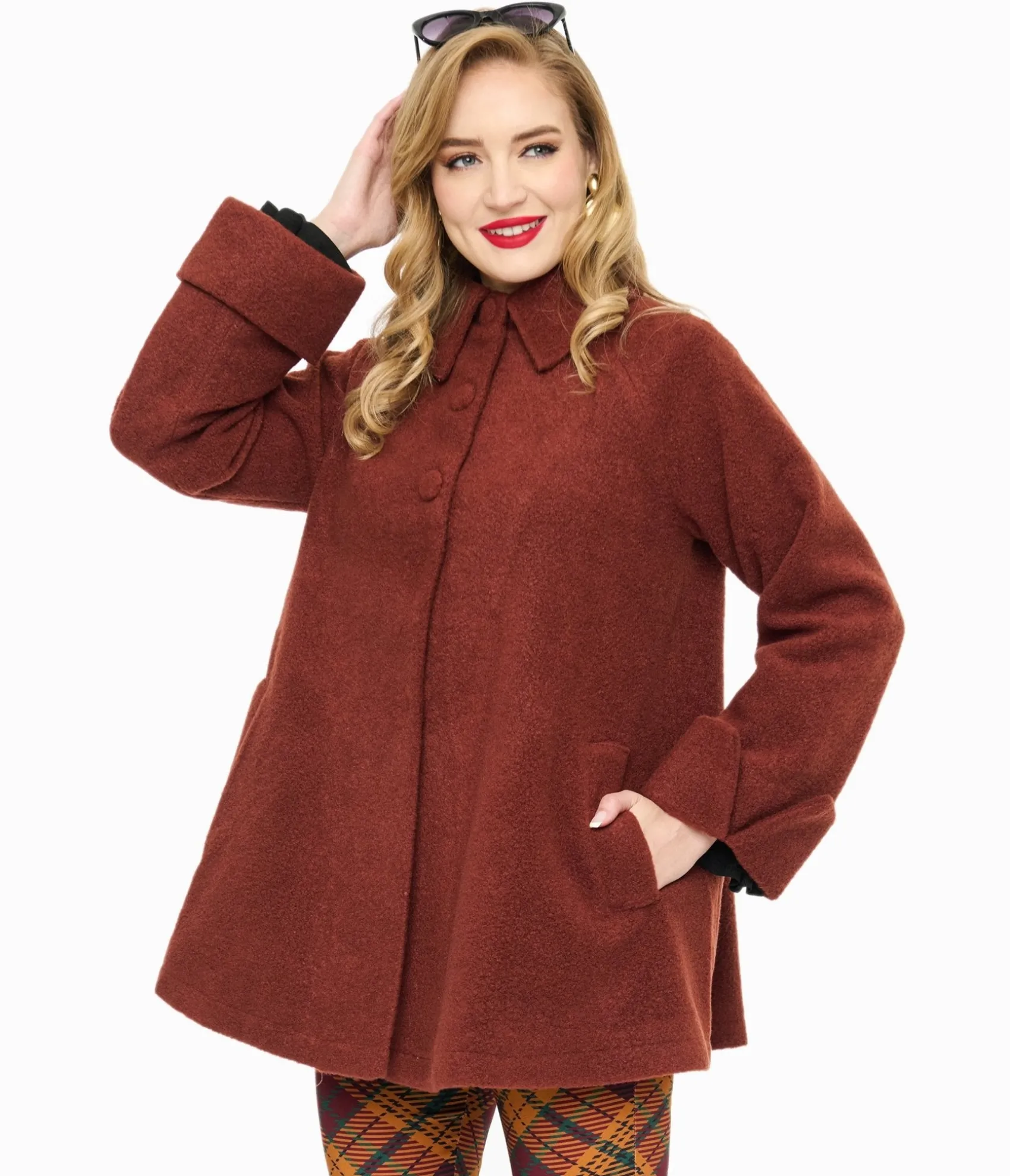 Unique Vintage Voodoo Vixen 1960s Brown A-Line Coat Shop
