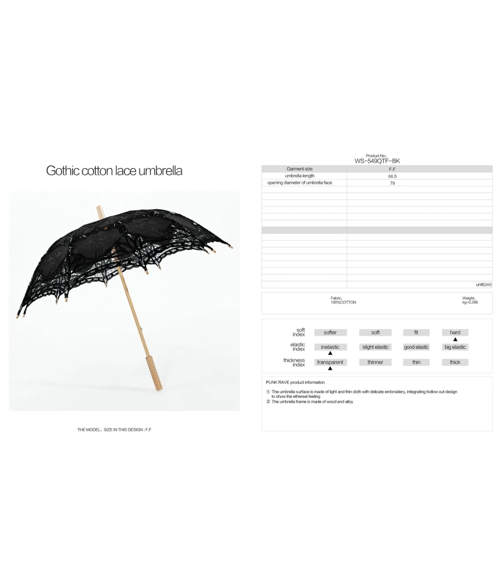 Unique Vintage Western Fashion Gothic Black Lace Cotton Parasol Sale