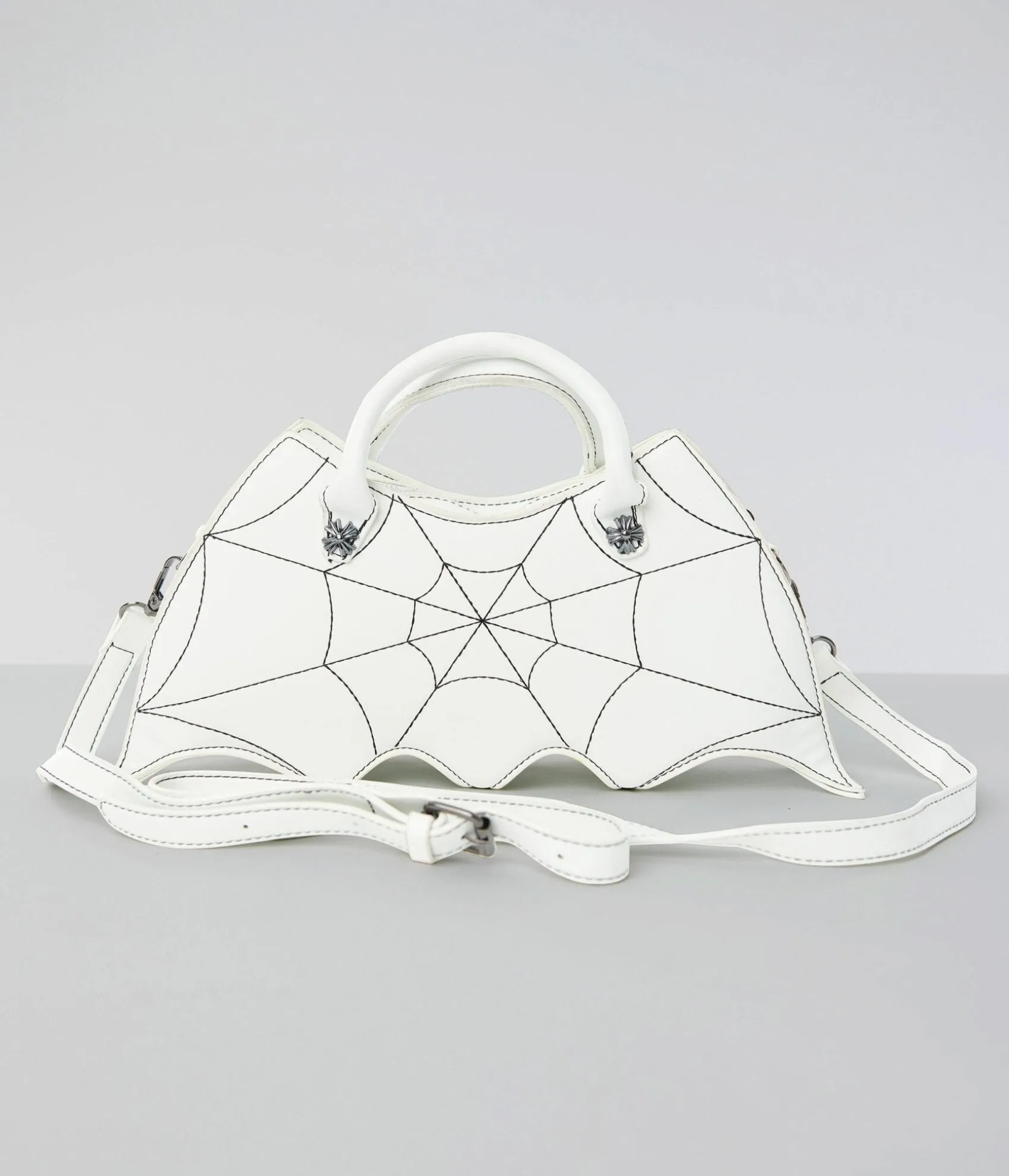 Unique Vintage White Bat Webbed Handbag Hot