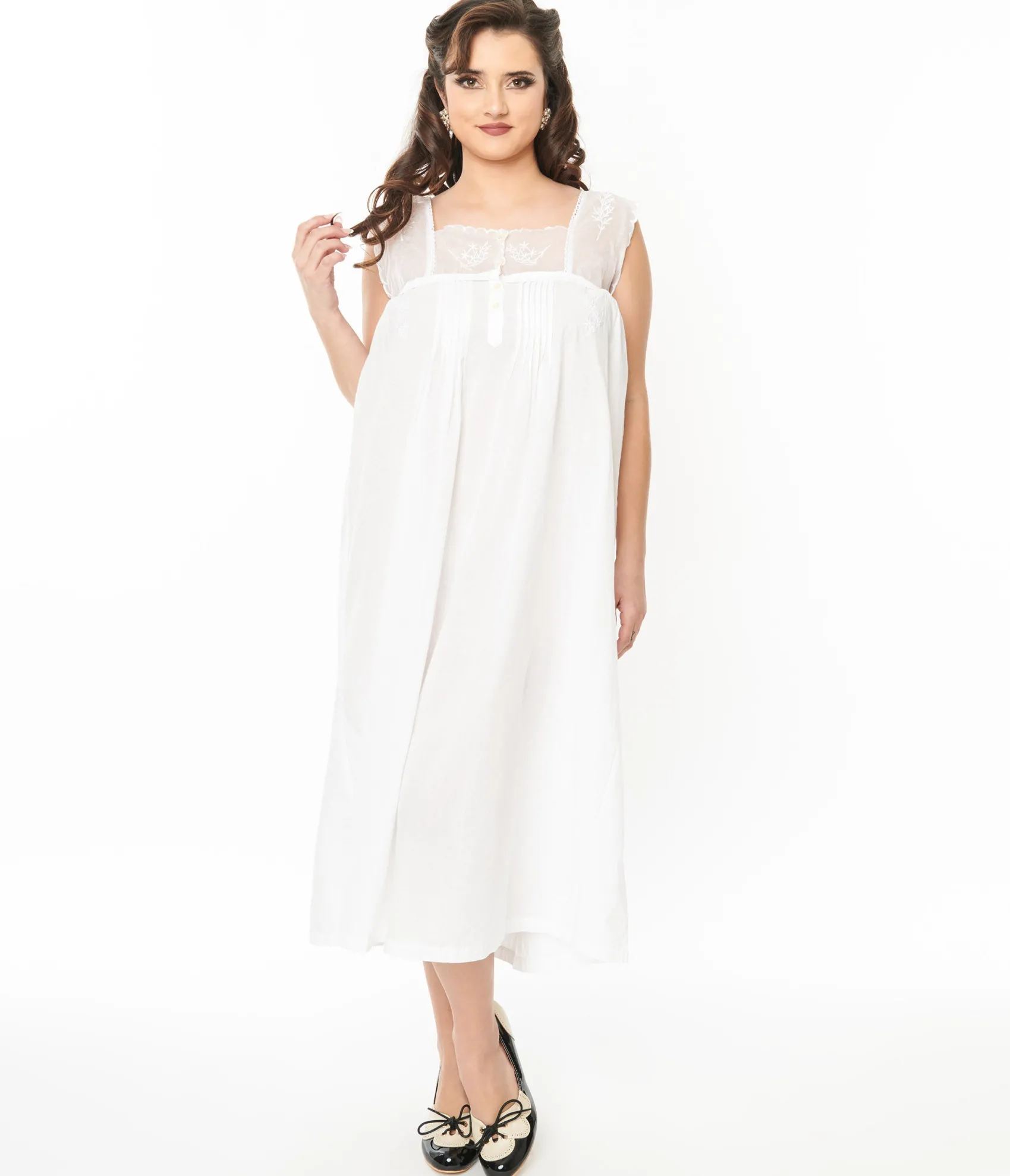 Unique Vintage White Mary Nightgown Discount