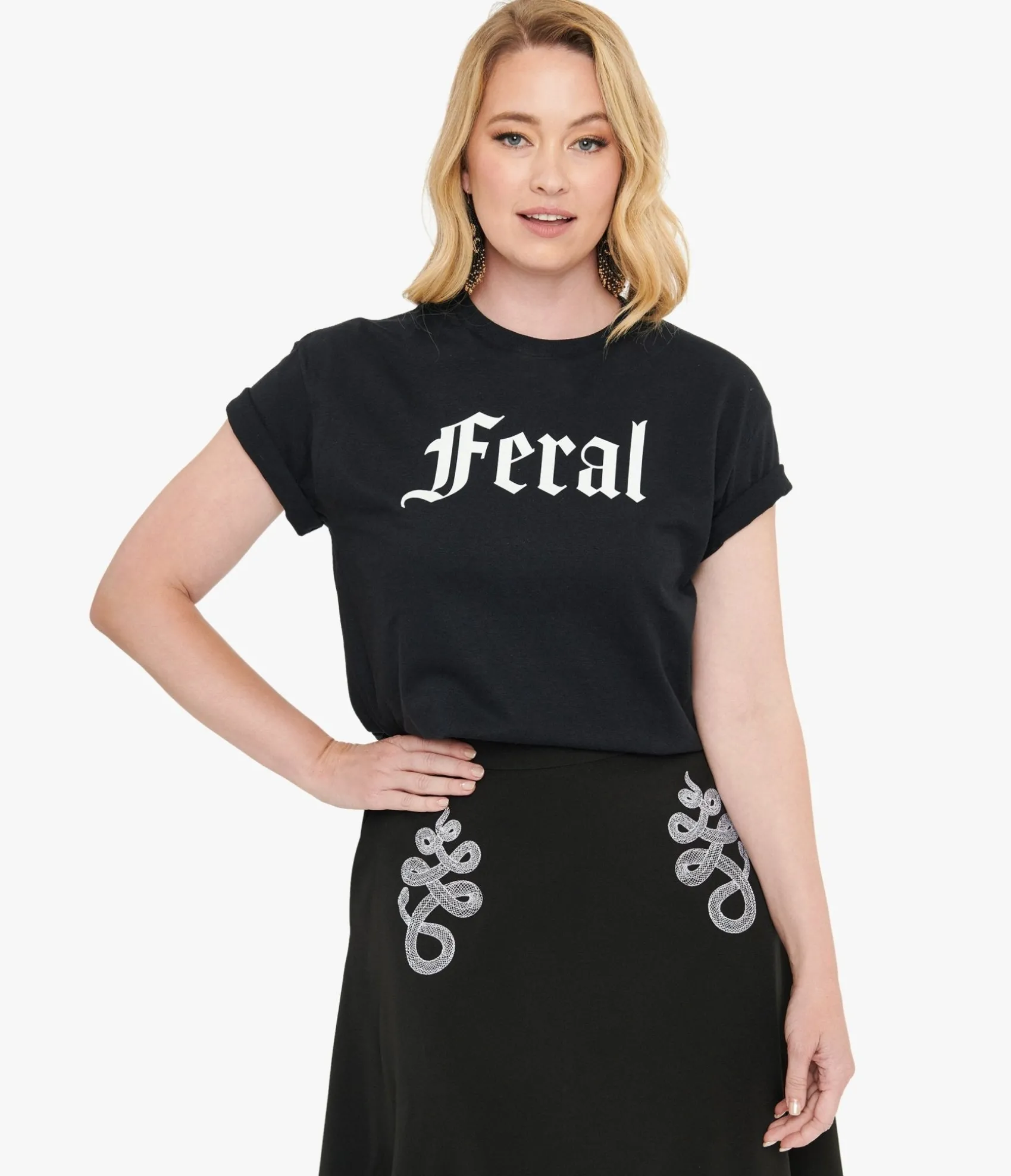 Unique Vintage Wickedly Divine Shop Black Feral Unisex Graphic Tee Best