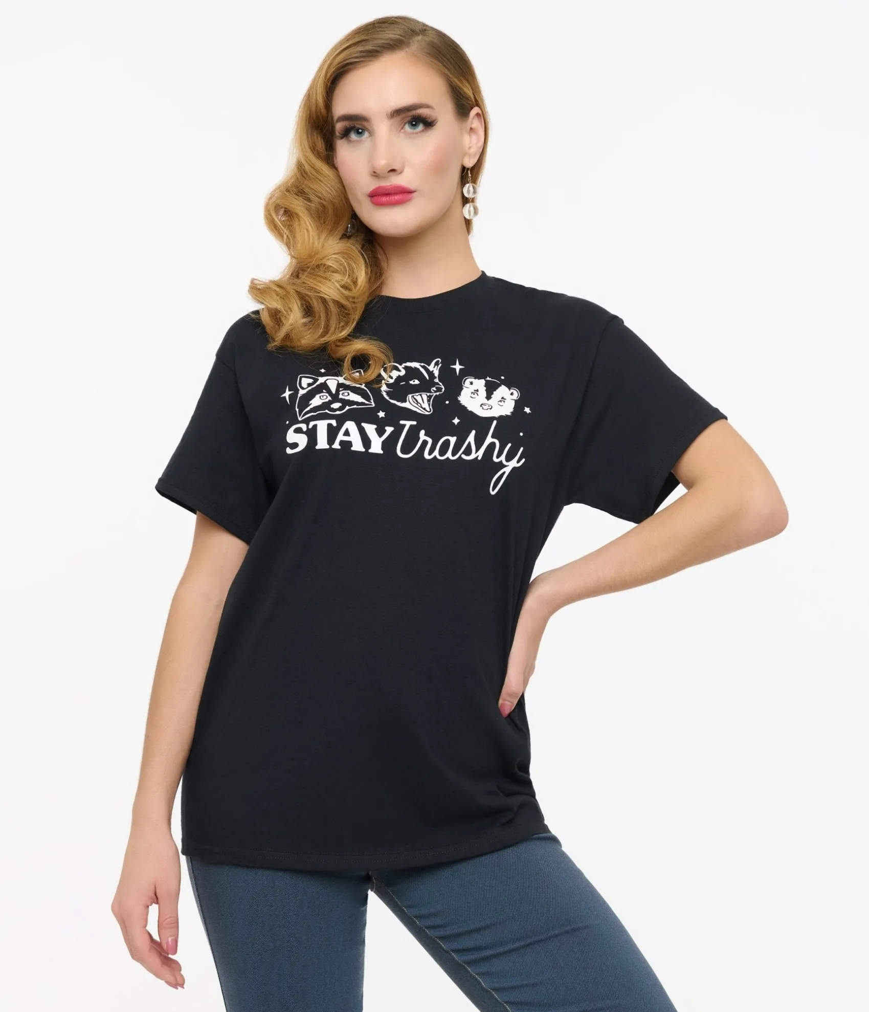 Unique Vintage Wickedly Divine Shop Stay Trashy Unisex Graphic Tee Shop