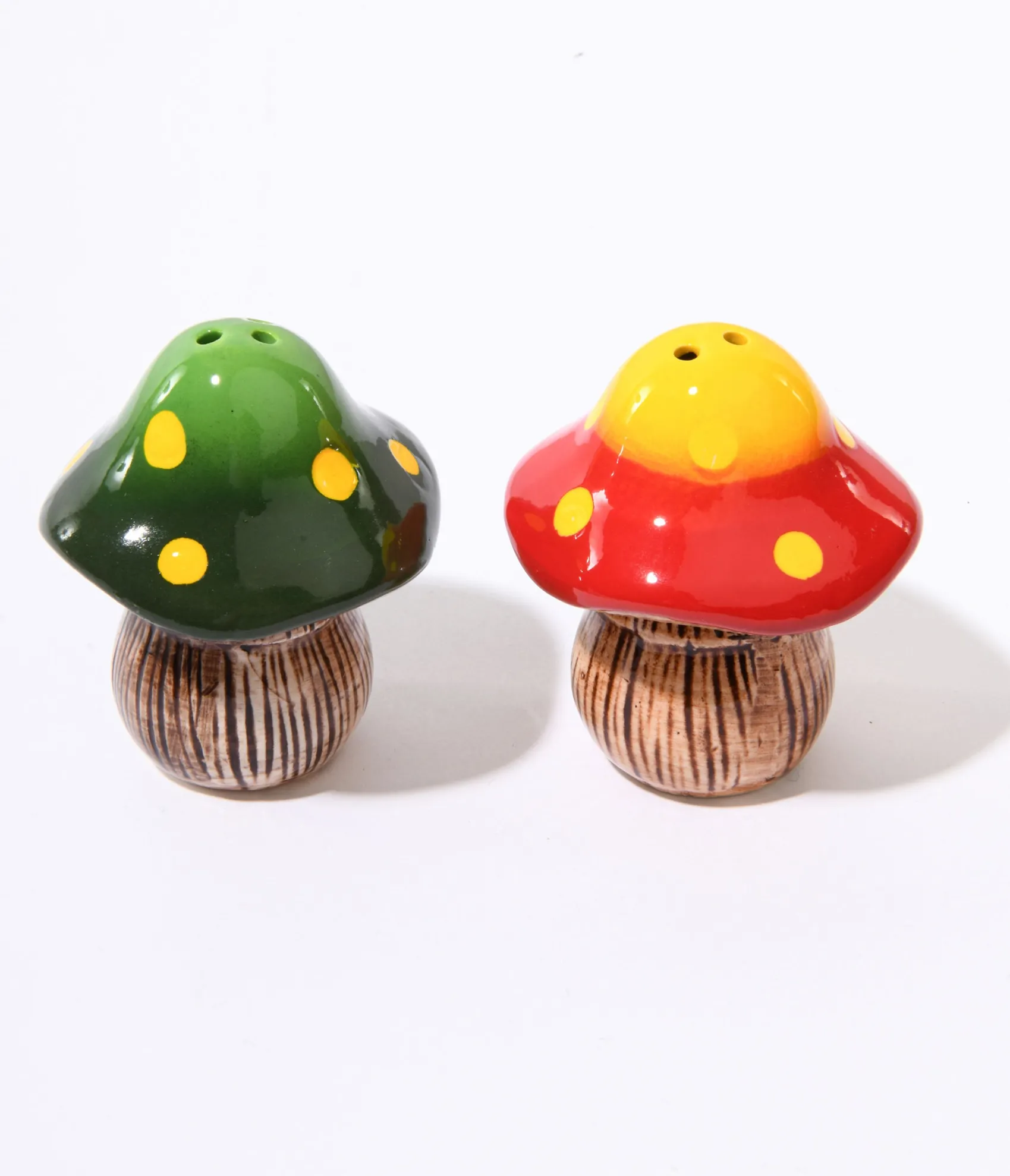 Unique Vintage Woodland Mushroom Salt & Pepper Set Clearance